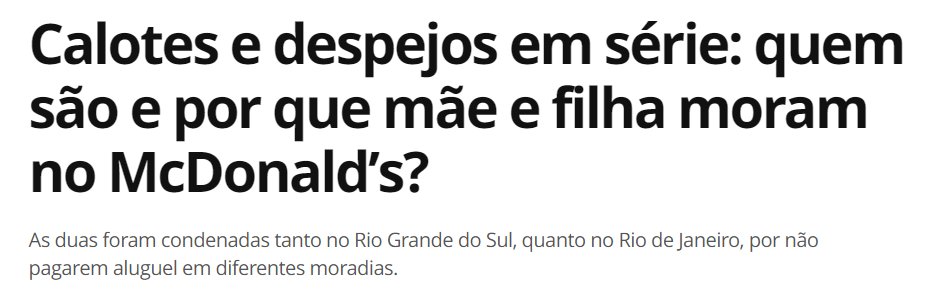 A boa vida de caloteiro quando são brancas 'padrão'. Ganham até 'investigação' da imprensa. Enquanto isso, ontem um homem preto foi acusado indevidamente de não pagar aluguel, foi ameaçado, chamou a polícia e aí foi agredido pelos gambé. cbn.globo.com/rio-de-janeiro…