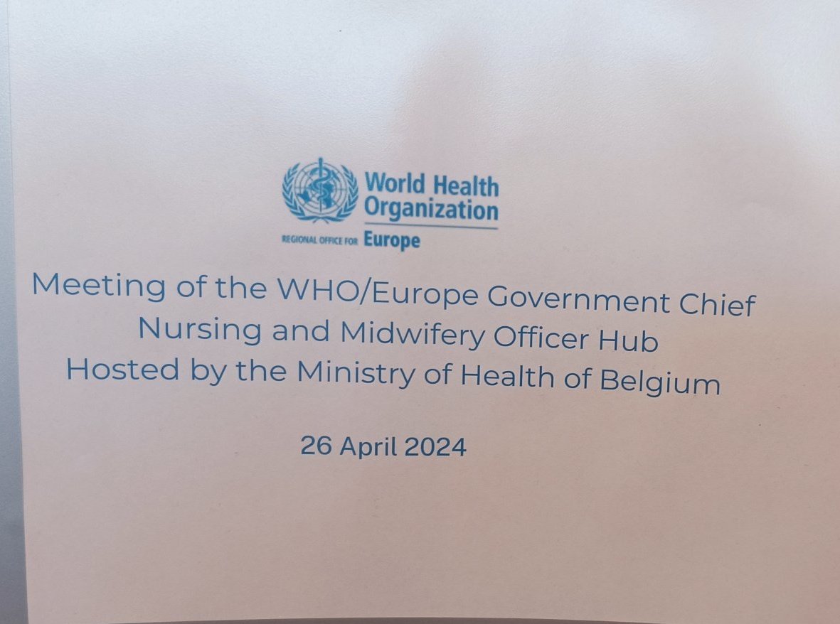 Excelente noticia! Por primera vez España @aldarecas en la reunión de las Directoras Gubernamentales Enfermeras #GCNO @WHO_Europe @maggedyann con más de 20 paises Europeos para compartir experiencias, estrategias y soluciones en cuidados a los retos asistenciales actuales.