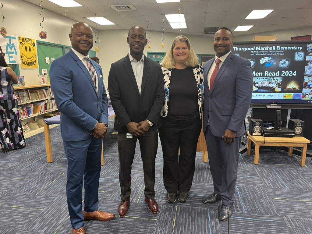 Real Men Read @ThurgoodES with positive male role model guest readers for each classroom, take home books for each child, and inspired Broward Readers. Thanks to partners @UnitedWayBC @CSCBroward @BrowardCollege @HandsOnSFL 8 schools hosted today. #browardreads