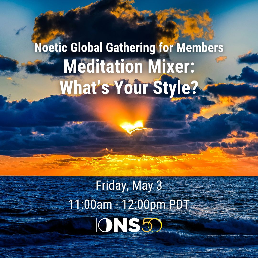 In our upcoming members’ hour, we’ll learn about the range of meditation options that can make meditation enjoyable and support a sustainable practice. We’ll also have time to connect with like-minded noetic explorers to share with each other. Learn more: noetic.org/event/meditati…