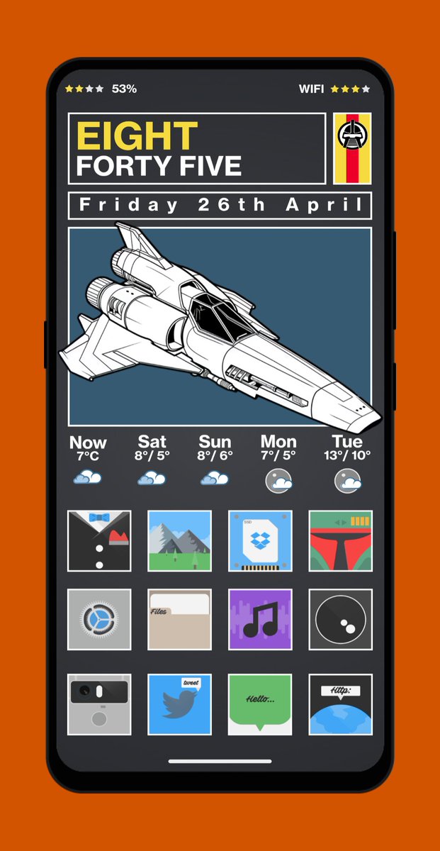 Friday shot. 
Klwp.
#Pop icons by @chrisbarnesdftm 
Credits where due for the rest.