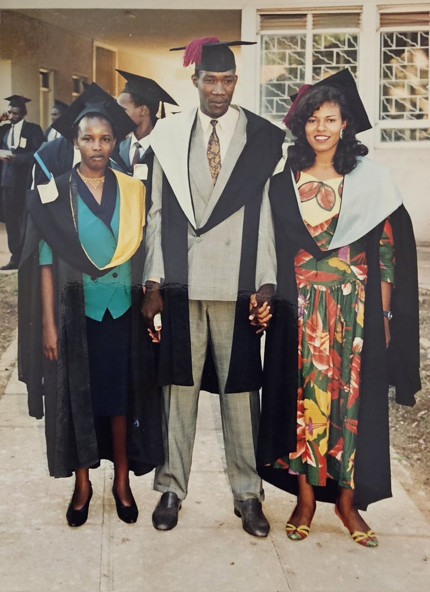 ...#FlashbackFriday CEO of @TourismBoardUg @LillyAjarova a 'Lumboxer' seen here (on the right) during her graduation at @Makerere. Also, in the photo, former #MUK Campus Affairs Minister - and 'Kabindist', @alenyo_marshall #GoodTimes #Uganda