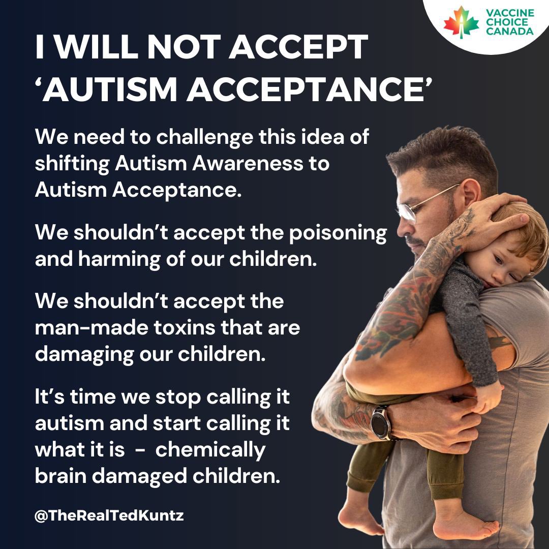 “We need to challenge this idea of shifting 'Autism Awareness' to 'Autism Acceptance'. We shouldn't accept the poisoning and harming of our children. We shouldn't accept the man-made toxins that are damaging our children. It's time to stop calling it autism and start calling it…