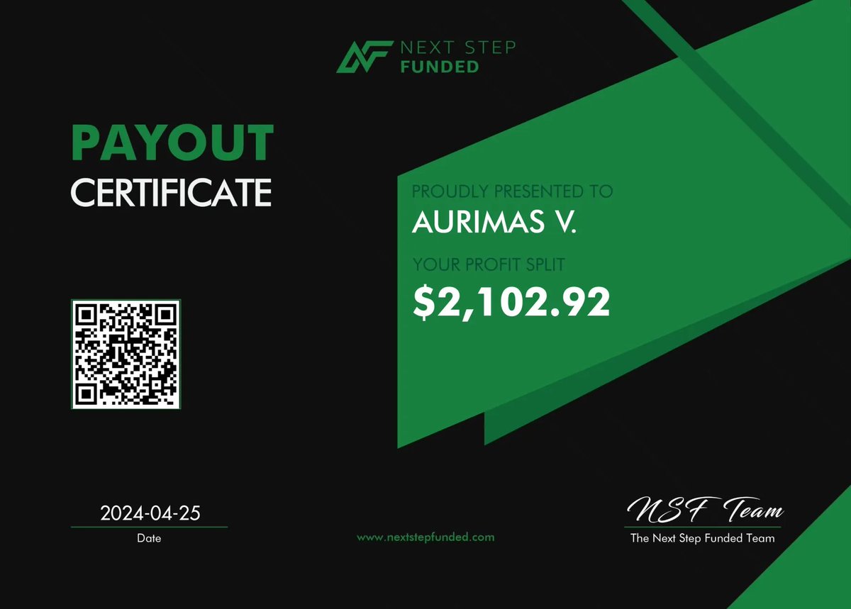 Congrats Aurimas V. on your payout 🔥