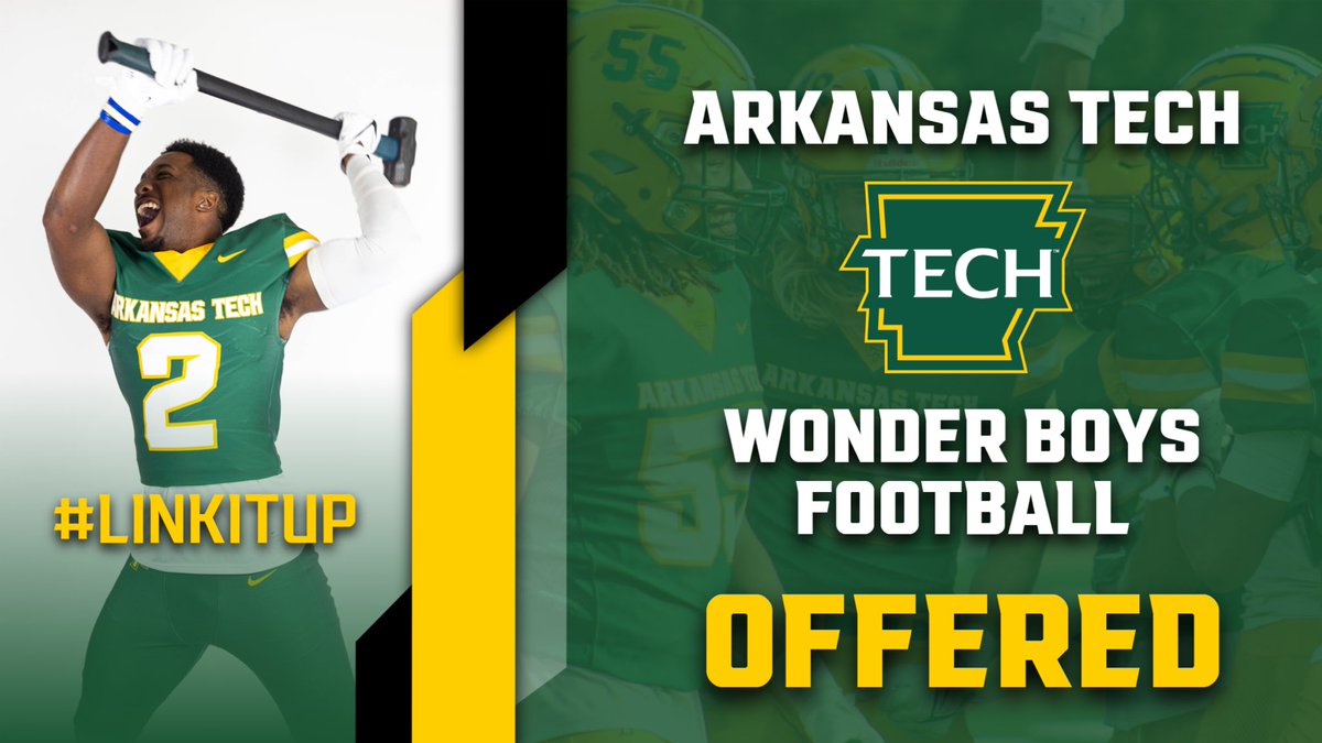 After a phone call with @CoachSirrArchie I’m very grateful to receive my 8th D2 offer from Arkansas Tech University! @ATUFOOTBALL @SJDCFootball @CoachHyman @CoachE_DC @Nique2Coach @CoachCortez58 @kickdoctor