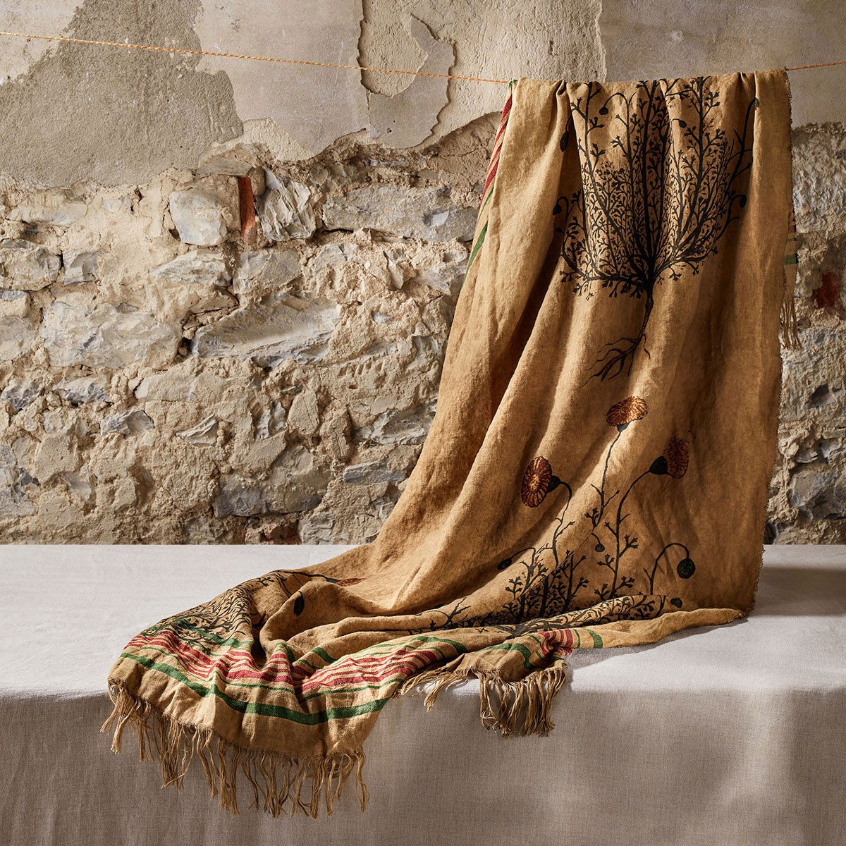 UpCountry Home welcomes their newest textile line, The House of Lyria. Anchored in the heart of Tuscany’s textile center, Lyria creates unique, lived-in, and understated throws and pillows. #adacatlanta #interiordesign #fabric