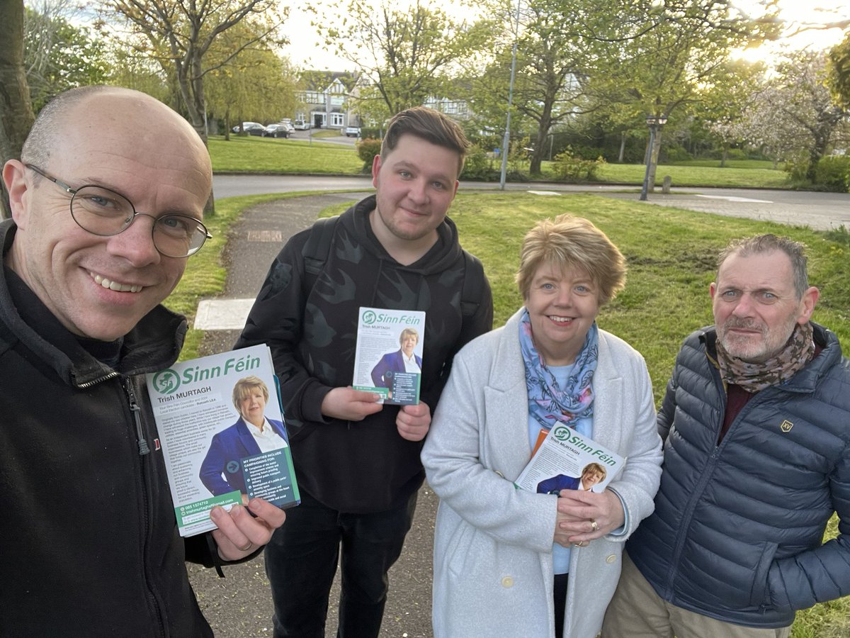 Friday night on the tiles! Lovely evening to be out and about in #Ratoath with Trish Murtagh Sinn Féin  Candidate on the Local and European election campaign trail. Housing and the runaway cost of living high on the agenda. #ChangeStartsHere
