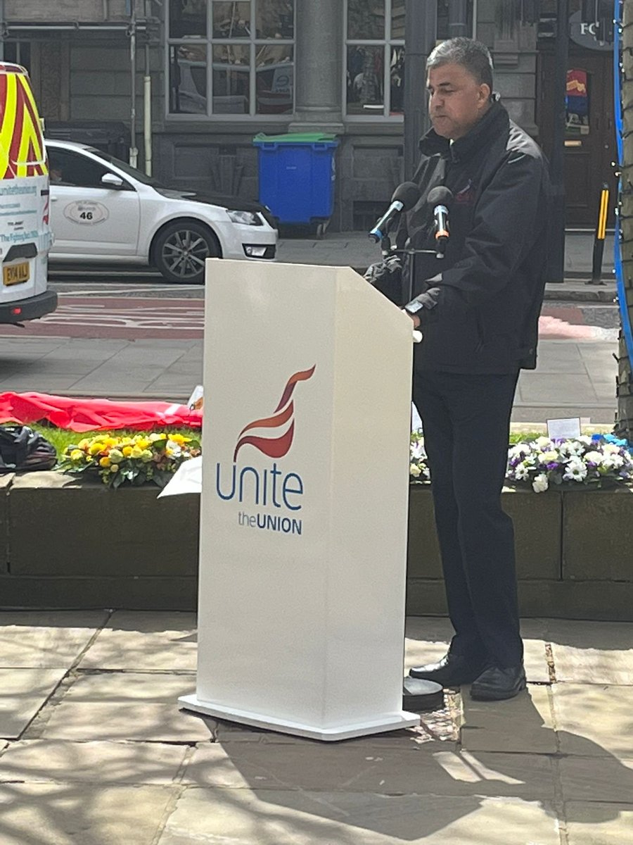 ...and other speakers at @TUCLeeds' #IWMD24 proceedings included @TUCYorksHumber Green Bargaining Officer Sam, @UsdawUnion's Iain Dalton, a @leeds_psc representative, and @CWUNEregion Political Lead Cllr Asghar Khan... #IWMD #WorkersMemorialDay #IWMD2024 #workersmemorialday2024