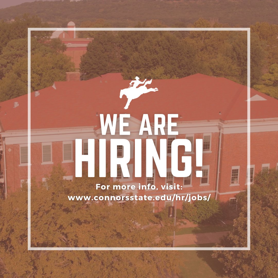 Come join our team at Connors State College!

We are hiring for multiple positions. For a full list of available roles, visit ow.ly/KJYY50Rpy26 to learn more. 

#ConnorsState #HigherEdJobs