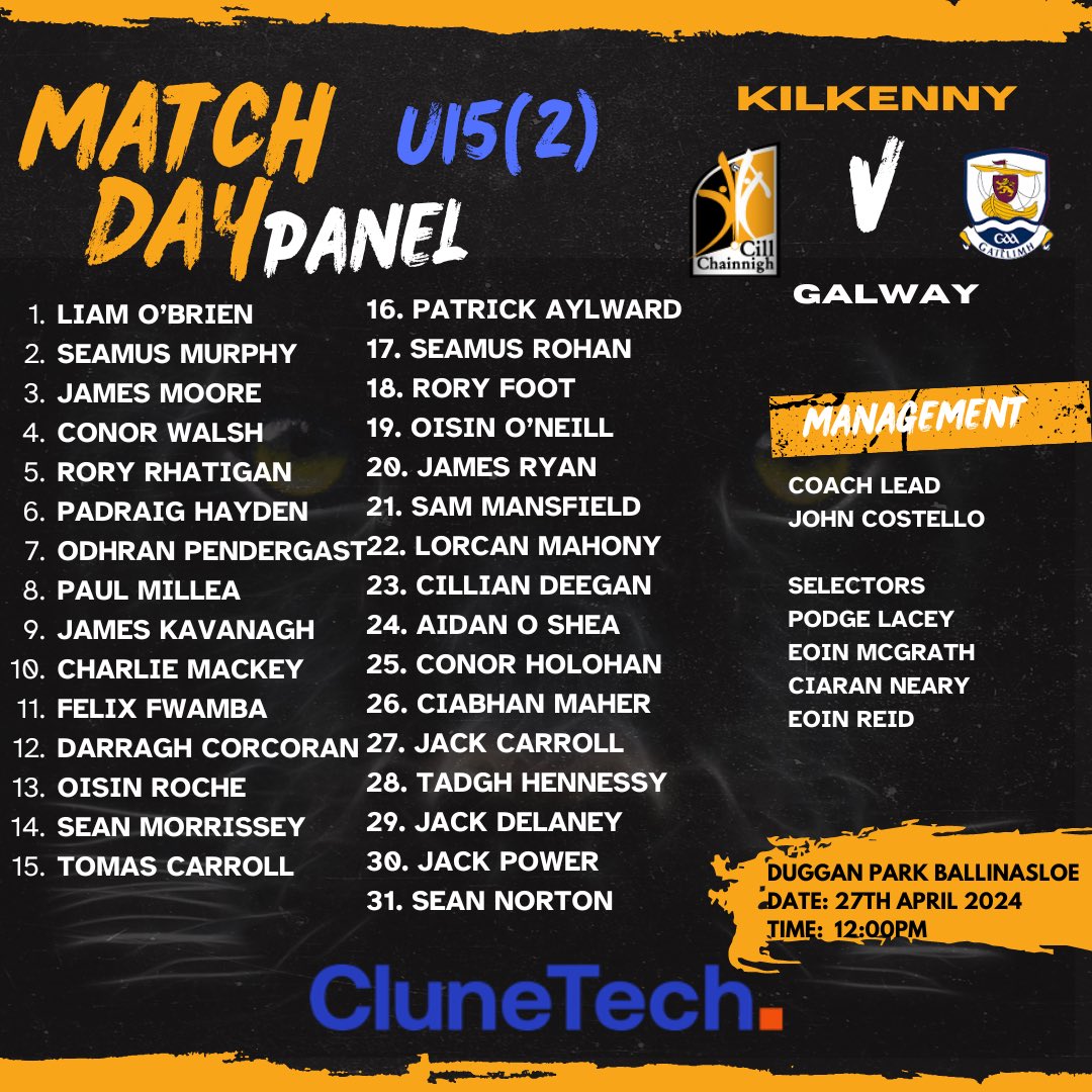 Kilkenny GAA (@KilkennyCLG) on Twitter photo 2024-04-26 19:55:53