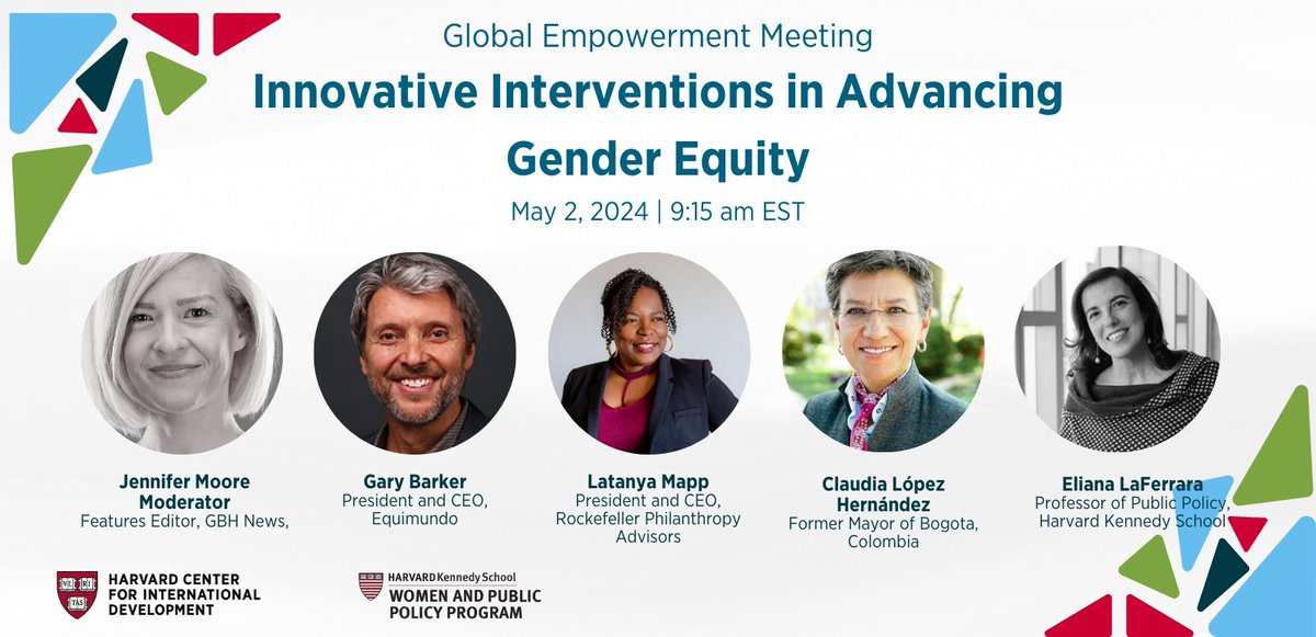 ✨ We are thrilled to have Gary Barker (@equimundo_org), @LatanyaFrett, @ClaudiaLopez, @elianalaferrara, & @JennWritesMoore (@GBHNews) kicking off our panel discussions at #GEM24 on May 2. How can we build a world where all women & girls thrive? Join us! bit.ly/3QjA96h