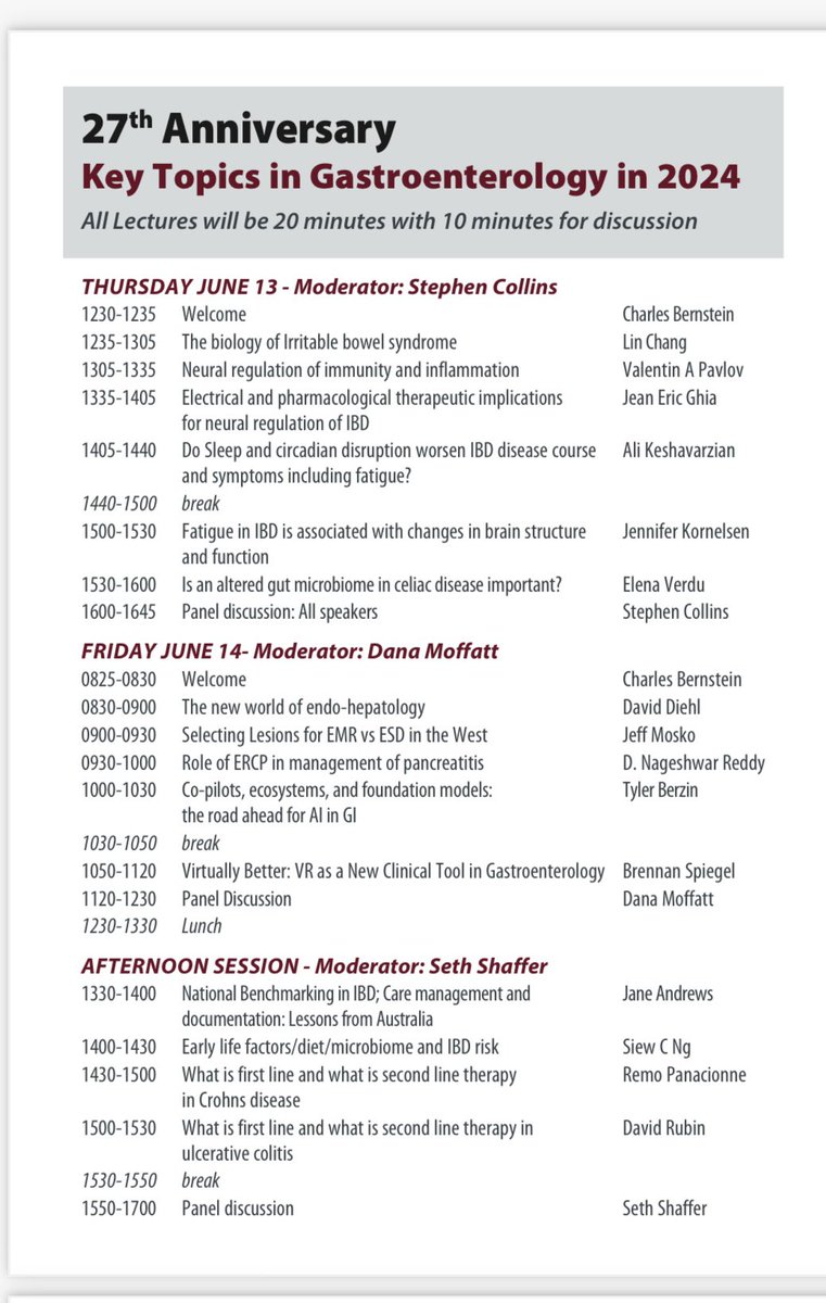 Register for the 27th Key Topics in Gastroenterology @umanitoba and @UM_RadyFHS June 13-14! For the first time we will have an #AdvancedEndoscopy session with an all star lineup of international endoscopists including @tberzin @jmosko29 @DavidDiehlMD & @DrDNReddy #GITwitter