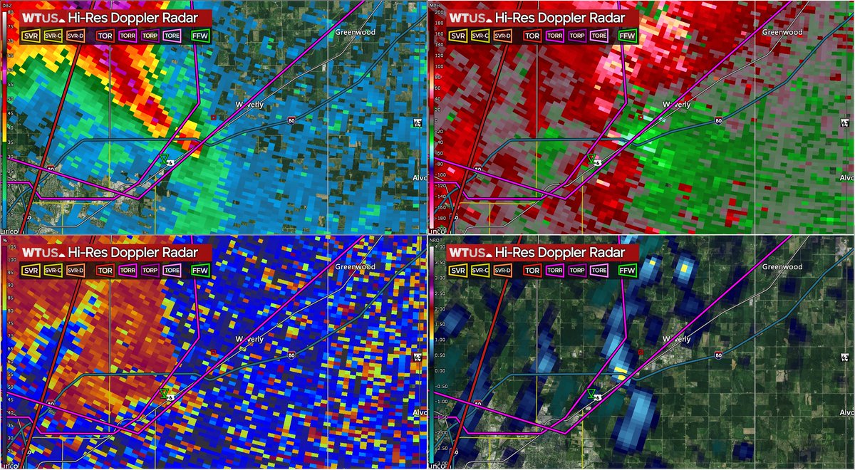 A large & very dangerous tornado is in progress heading for Waverly, NE. TAKE COVER NOW! This is a particularly dangerous situation! #newx #tornado