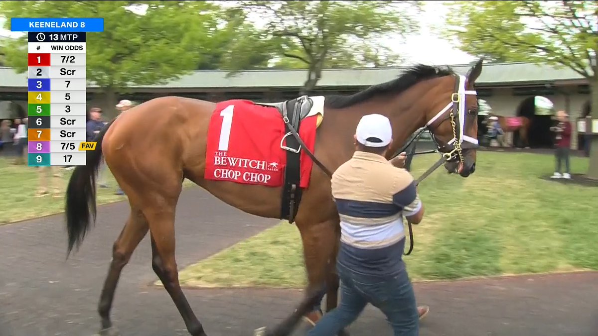 Horses are in the paddock for the final stakes race of Keeneland's Spring Meet, the $300,000 Bewitch Stakes (G3). Get those wagers in now: racing.fanduel.com/racetracks/KEE…