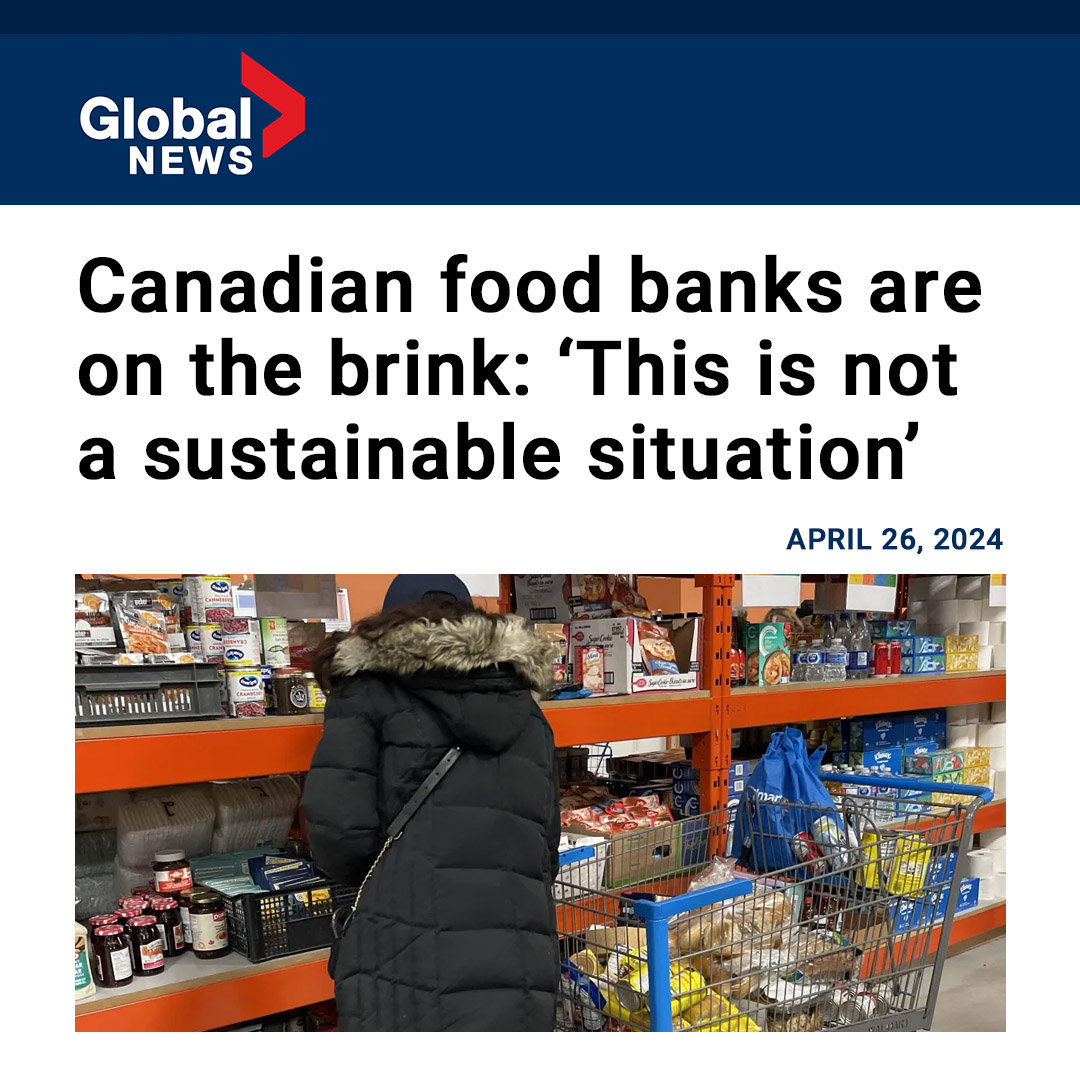 Food Banks on brink of collapse after 9 years of Trudeau taxing food, doubling housing costs and punishing work. He is not worth the cost of food. globalnews.ca/news/10447112/…