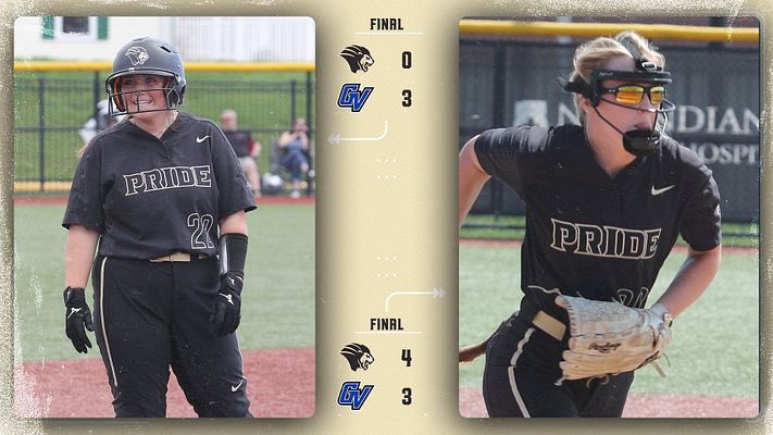 PRIDE TAKE GAME 2 VS. #18 GVSU‼️ The @PNWSoftball team split two hard fought games at Grand Valley State on Friday. In Game 2, the Pride came from behind twice to upset the Lakers to earn the big win! 🥎 #RoarPride 🦁