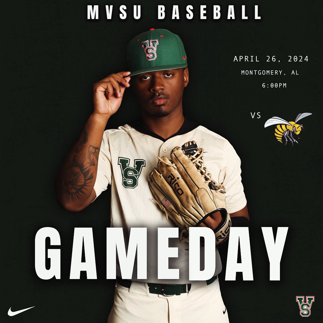 GAMEDAY‼️⚾️

April 26, 2024
🆚: Alabama State University 
⏰: 6:00PM
📍: Montgomery, AL
📺: hornetssportsnetwork.com
