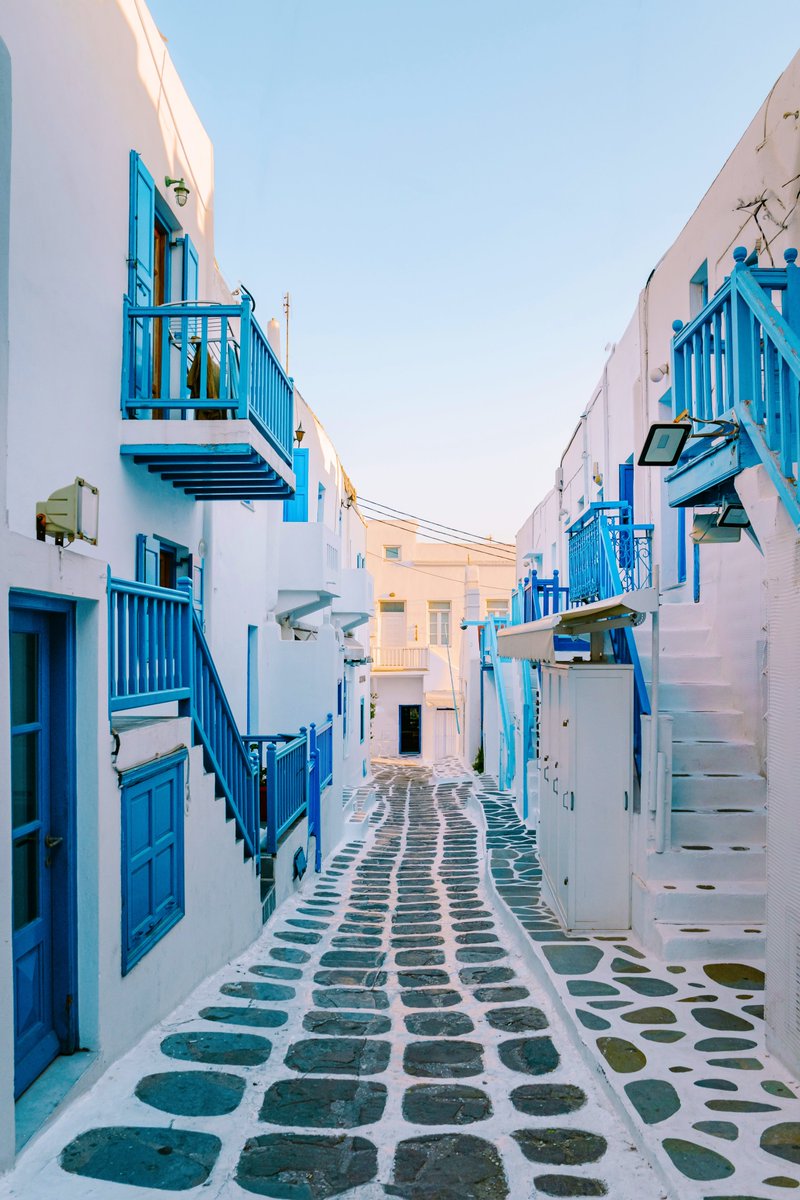 Colorful Streets Of Old Town Mykonos, Greece 🇬🇷