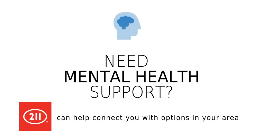 211 can help you find counselling programs to support your mental health. We are just a call, text or click away, 24/7. #JustContact211 #MentalHealth