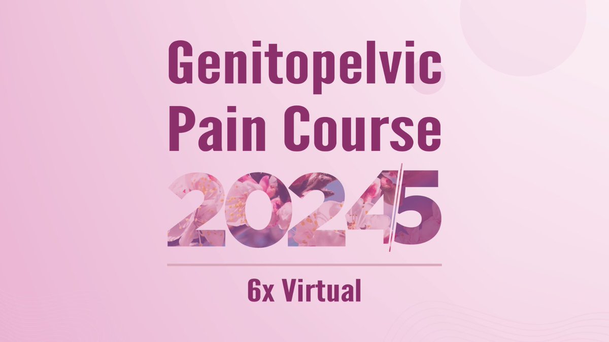 Register and attend the 2024-25 ISSWSH Genitopelvic Pain Course! This year's course relaunches the original content videos and will be adding an additional hour of live interactive discussion with the faculty and moderators of each of the 6 modules: isswshcourse.org/genitopelvic-p…
