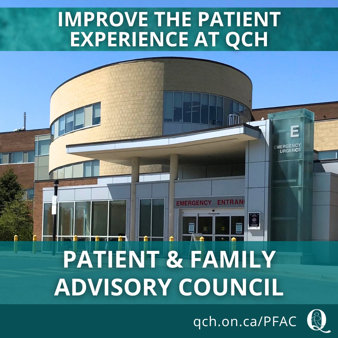 Have you or a family member recently been a patient at QCH? We're looking for diverse voices to collaborate with our healthcare teams to advance quality of care and patient experience. Apply to be part of our Patient & Family Advisory Council today at qch.on.ca/PFAC