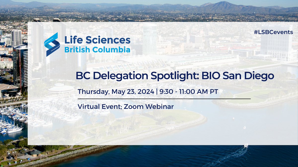 Attending BIO 2024 this coming June? We’re pleased to invite you to our BC Showcase: BIO San Diego webinar on May 23, 2024. This free webinar offers a chance to learn more about some of the prominent BC companies attending BIO 2024. Register here: lifesciencesbc.ca/event/bc-showc…