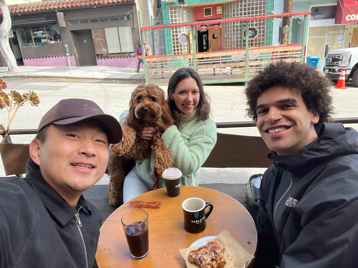 Dasha Anderson (@dashaanderson_) on Twitter photo My Friday tradition is catching up for coffee with founders. This time, it was so nice to see <a href="/nomocodes/">Jasper @nomocodes</a> in the city, my co-worker from our Snapchat days 🥹
P.S. Ginger 🐶 is just a financial advisor on how to have two incomes in San Francisco, a personal driver and chef, My Friday tradition is catching up for coffee with founders. This time, it was so nice to see <a href="/nomocodes/">Jasper @nomocodes</a> in the city, my co-worker from our Snapchat days 🥹
P.S. Ginger 🐶 is just a financial advisor on how to have two incomes in San Francisco, a personal driver and chef,