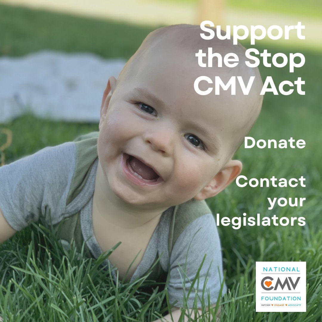 Help to continue the fight to #StopCMV by supporting the Stop CMV Act! 🧡 Here's how you can help.⬇️ 🟦Contact your legislators to ask them to co-sponsor The Stop CMV Act. 🟦 Support our advocacy work by donating on our website here: ow.ly/tvBU50RaUKj #CMVAwareness