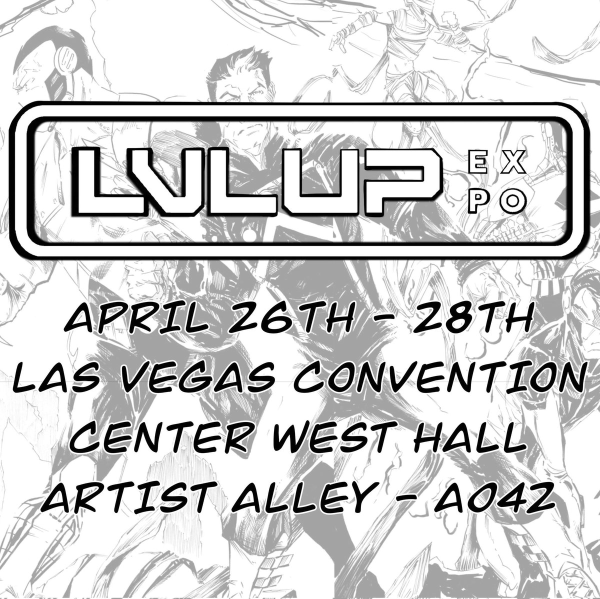 Stop on by @LVLUPEXPO and see @SSPComix & @CillianCubstead doors open at 12! #ArtistAlley A042 I'll be in later this afternoon! #IndieCreators #IndieComics #MakeComics #OriginalArt #prints #commissions #ConLife