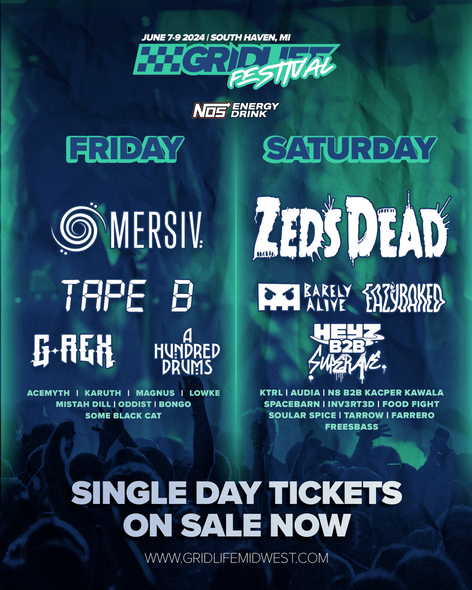 ICYMI: SINGLE DAY @GRIDLIFEFEST LINEUPS DROPPED 🔥🏎️🏁 🎟: bit.ly/GRIDLIFE2024