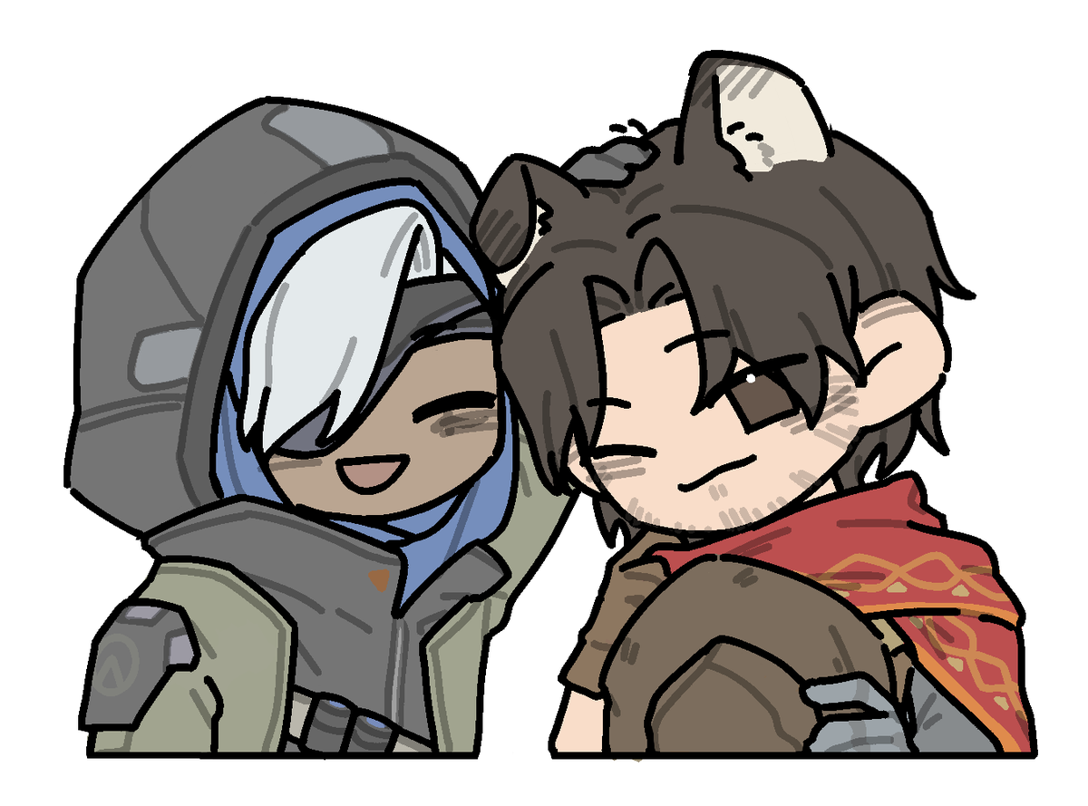 #overwatch #genjishimada #coleCassidy #anaamari these are my commissioned artwork，i want to share these cute painting to you💚❤️💙ps:no ship into