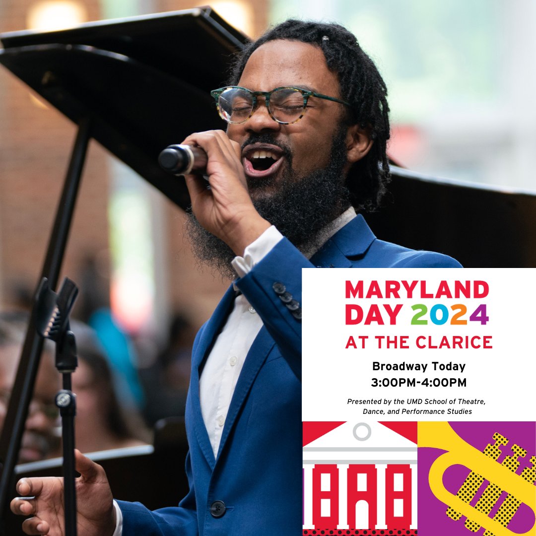 Did someone say Broadway the Maryland Way? This Saturday, the students of @UMD_TDPS will be your lead for an afternoon of songs and scenes from the Best of Today’s Broadway! Don’t miss out on a lively experience! Learn about more Maryland Day events→go.umd.edu/md24clarice