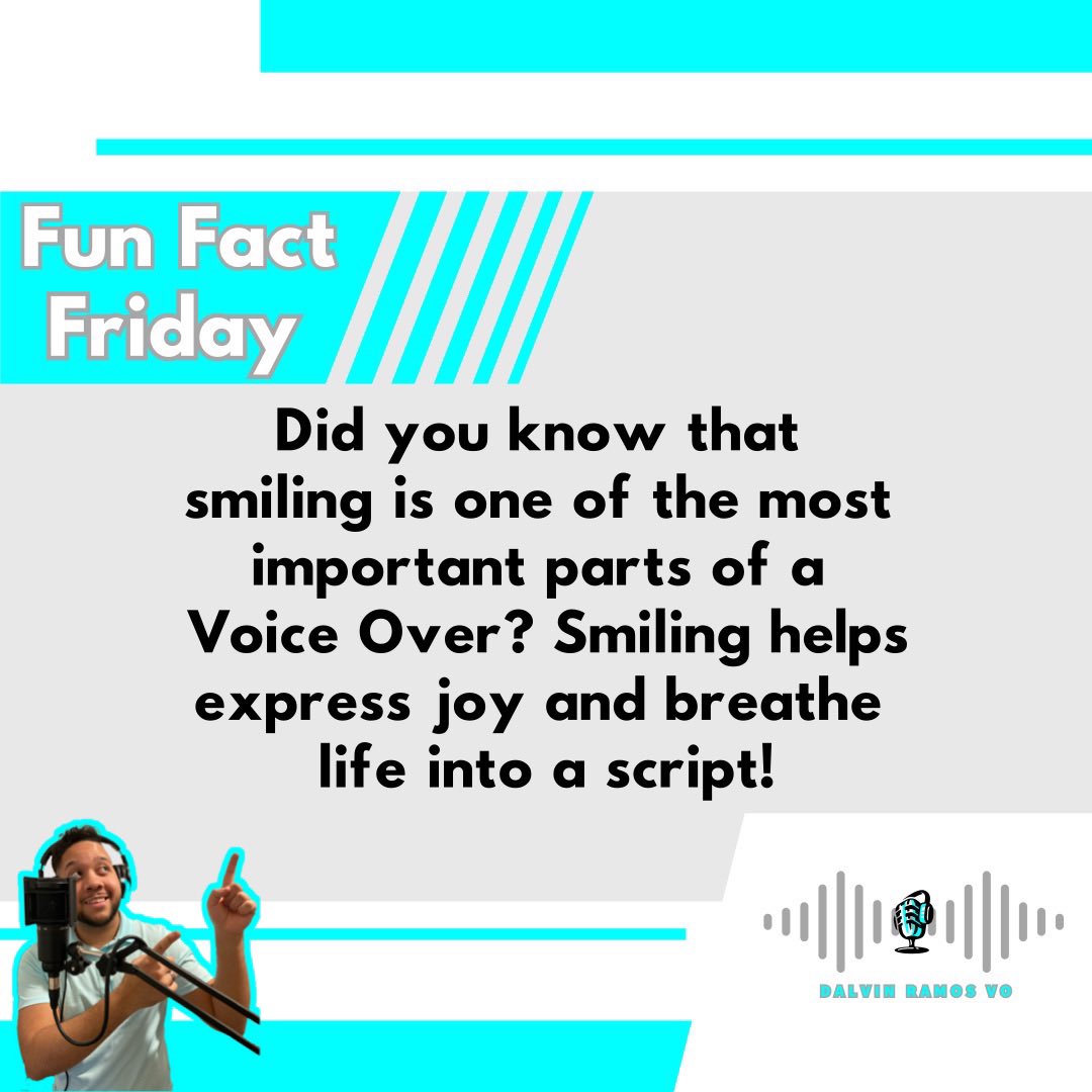Happy Fun Fact Friday Everyone! 🎉📚

#dalvinramosvo #voiceoverfacts #voiceactor #voiceacting #funfactfriday #voiceover #vo #VoiceTalent #VOCommunity #VoiceOverArtist #StudioLife #BehindTheMic #ProfessionalVO #VoiceoverIndustry #VoiceArtistry #viral #trending #smile #smiling