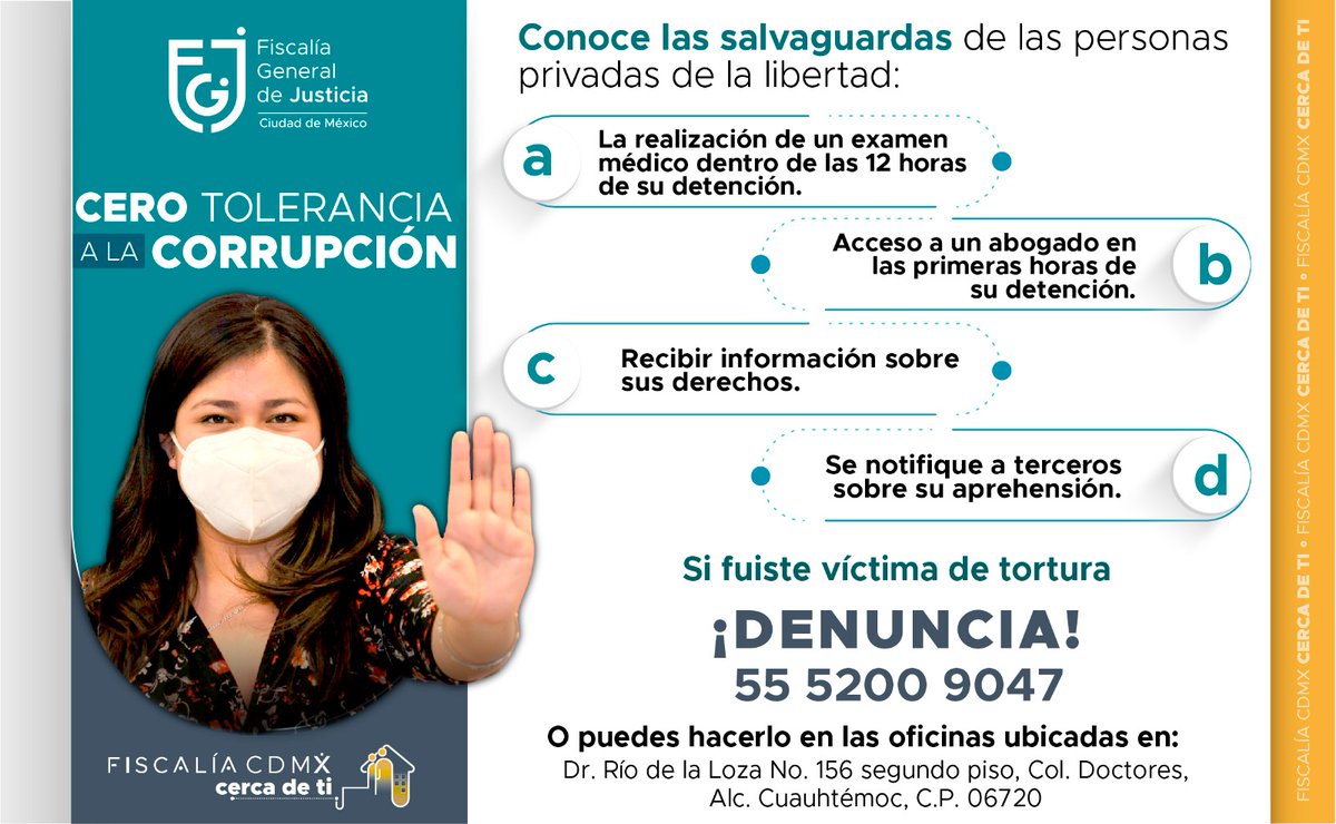 En la Fiscalía CDMX tenemos Cero Tolerancia a la Corrupción, con el compromiso firme e ineludible en actuar de forma honesta y transparente.