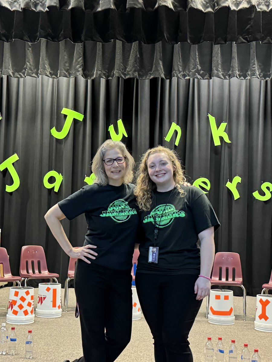 This amazing intern created a piece for the Junk Jammers to perform on plastic bottles. She did a fantastic job! #qcemusic