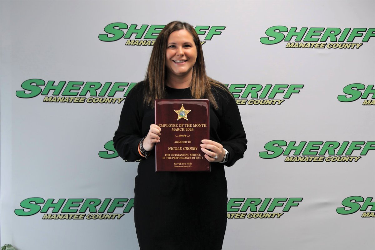 EMPLOYEE OF THE MONTH: Coordinating off-duty employment for two major events was a huge undertaking and the many hours Off-Duty Employment Specialist Nicole Crosby spent organizing the details contributed to the success of both events!