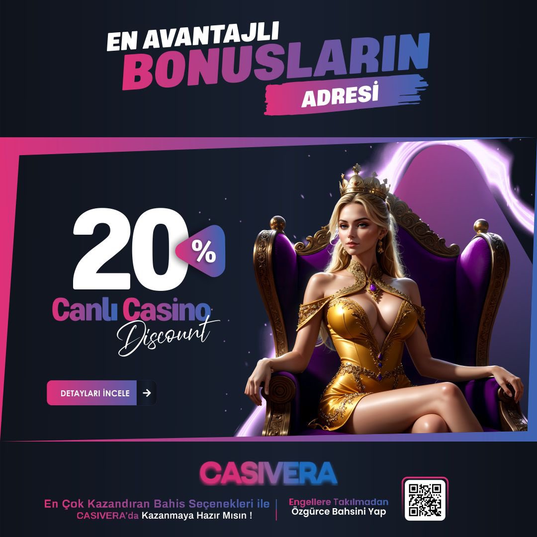 🎰 Casivera’da kaybetmeye yer yok. 🎁 Canlı Casino’da yaşadığınız kayıplarınıza özel %20’ye varan kayıp bonusu fırsatı ❤️En avantajlı bonusların adresi 💣Casivera Giriş t.ly/CasiveraXgiris