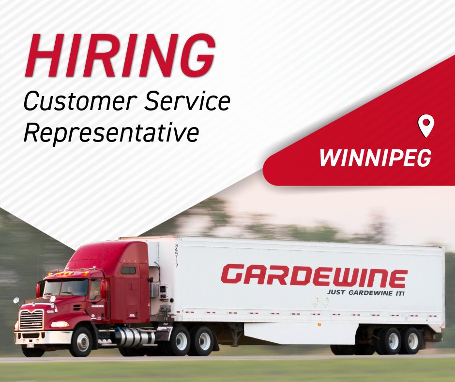 #Gardewine is hiring #CustomerServiceRepresentatives for the Winnipeg terminal.

To check out the full job descriptions, click here 🔗: gardewine.com/non-driving-po…
Apply Today!
Call us at ☎️: 1-800-282-8000 OR 204-633-5795
.
 #Hiring #CustomerServiceJobs #ApplyNow #JobSearch