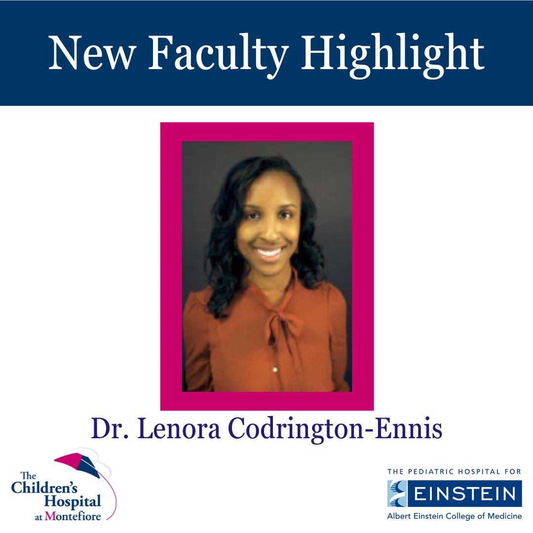 New Faculty Alert! We are thrilled to have Dr. Codrington-Ennis in the #Chamily. She joins after medical, pediatric, and #neonatology training at @NYITCOMDO, @ctchildrens, and @nyugrossman. Dr. Codrington-Ennis will give #NICU care, #lowbirthweight infant follow-up, and teach!