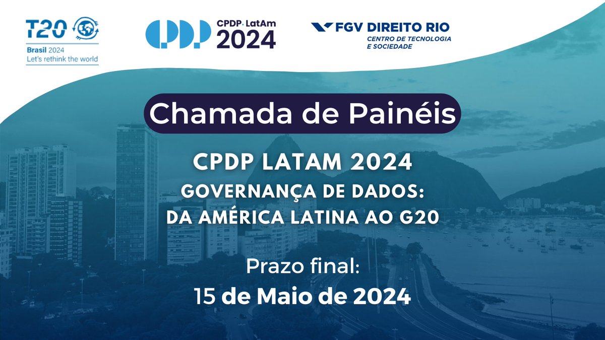 📌Anunciamos que o prazo para a chamada de painéis da #CPDPlatam2024 foi prorrogado!
