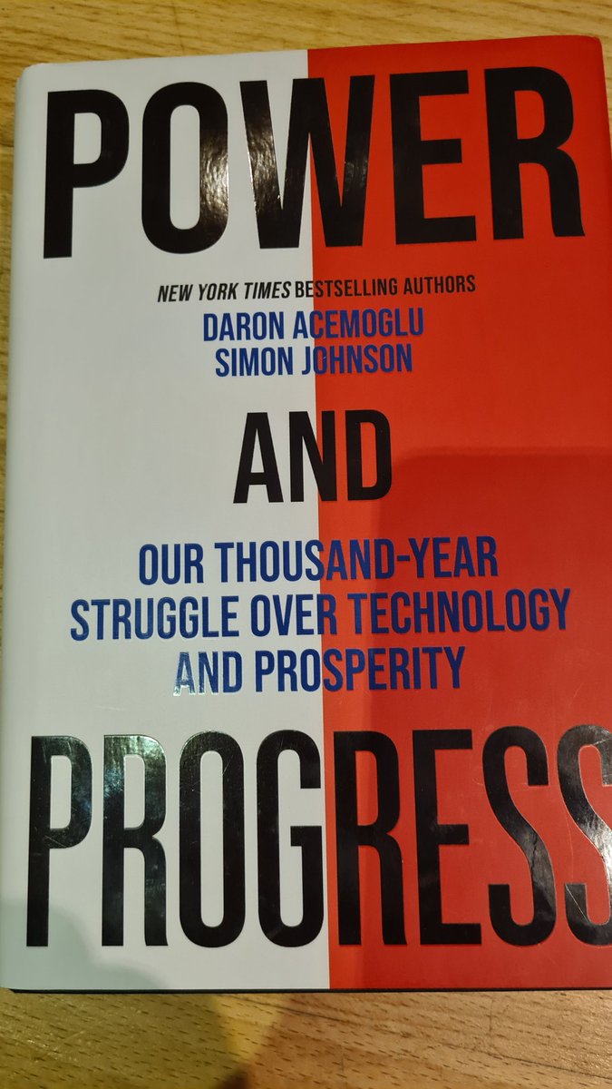 Was a bit disappointed by this tbh. Good to see economists appreciating the importance of power in setting direction of technological change, but A&J's 1 dimensional view of power seems to me undermined by their own narrative history, & vanilla policy prescriptions underpowered.