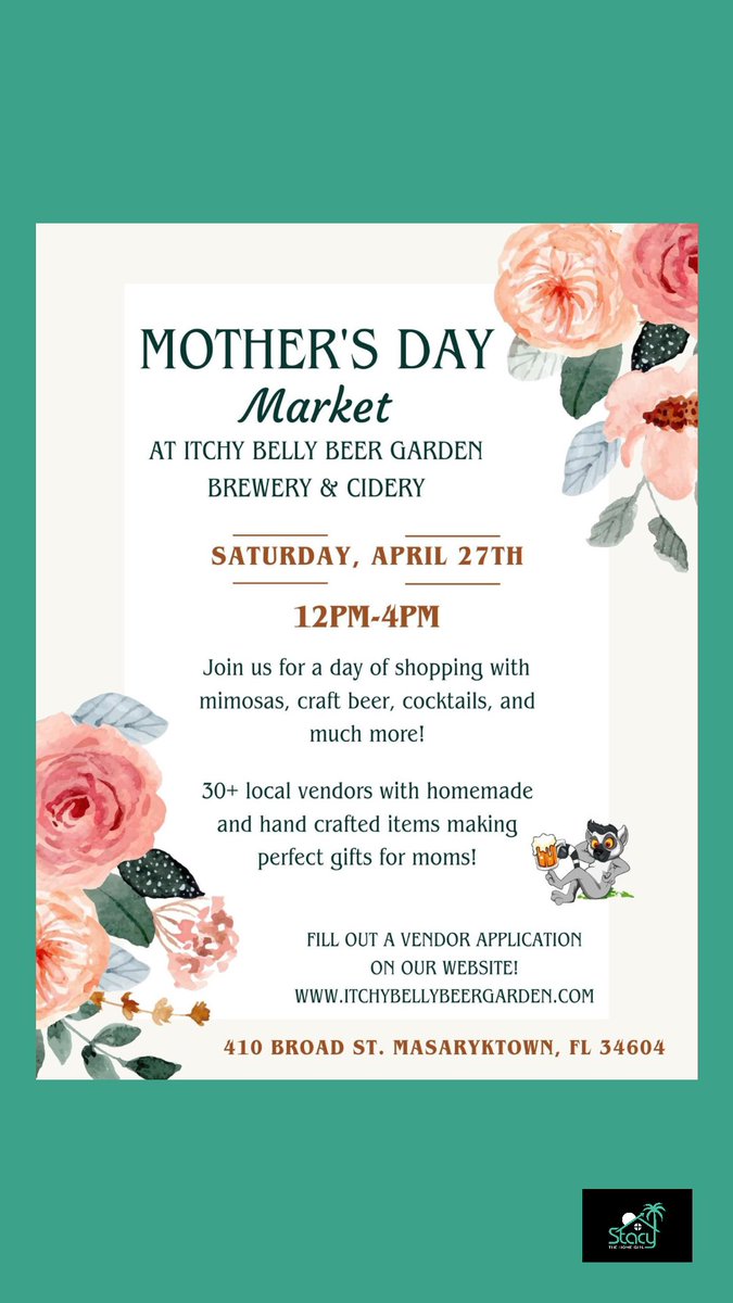 Things to do…Mother’s Day Market #ThingsToDo #Mother’sDay #ItchyBellyBeerGarden #stacythehomegirl