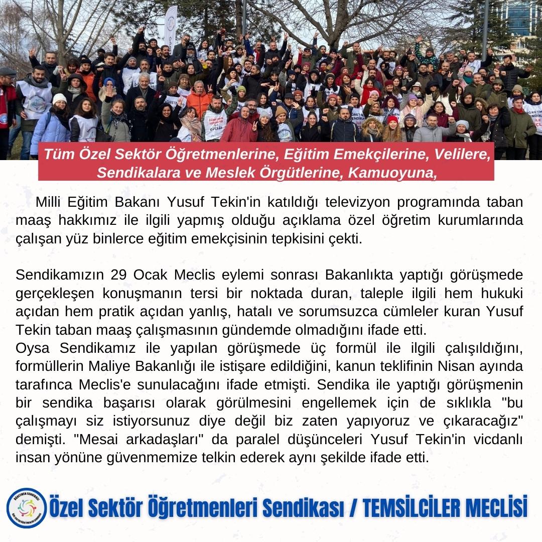 ogretmensendika's tweet photo. ◾Yalana ve Yok Sayılmaya Karşı 
       26 Mayıs'ta Ankara'ya
 Ekmek, Gelecek ve 
 Memleket Kavgasına!
🎙️"Sendikamız ücret, ekmek, yaşam kavgası olarak gördüğü bu kararı bir Memleket Kavgası olarak tüm güçlere açıyor. Sendikaları, demokratik kitle örgütlerini, velileri, tüm eğitim emekçilerini sınanarak ve sürekli güçlenerek çıktığımız  bu mücadelede özel sektör öğretmenlerinin yanında olmaya çağırıyoruz."

#YusufTekinistifa
#YusufTekinYalanSöylüyor
#TabanMaaşıAlacağız