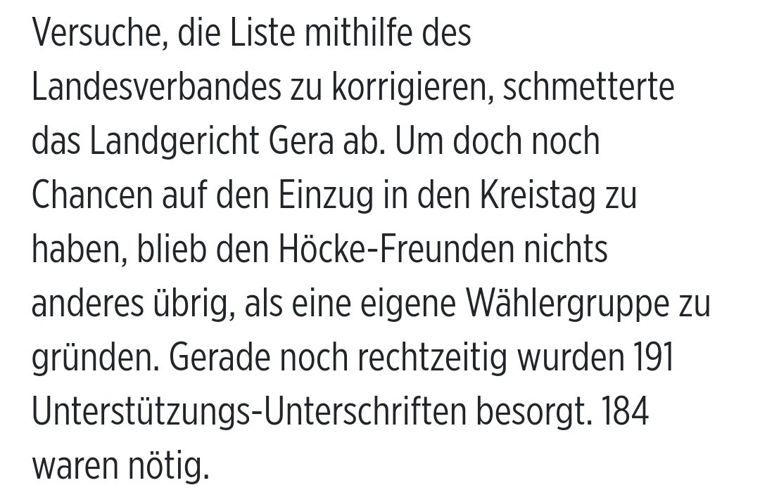 Irrer Höcke-Trick für nächste Wahl

...tritt die Höcke-Partei durch einen perfiden Trick de facto mit zwei Parteien an. Das bizarre Duell: Alternative für Deutschland (AfD) gegen Alternative für den Landkreis Saalfeld-Rudolstadt (AfL)

Quelle BLÖD ~ nur Screens 1/2