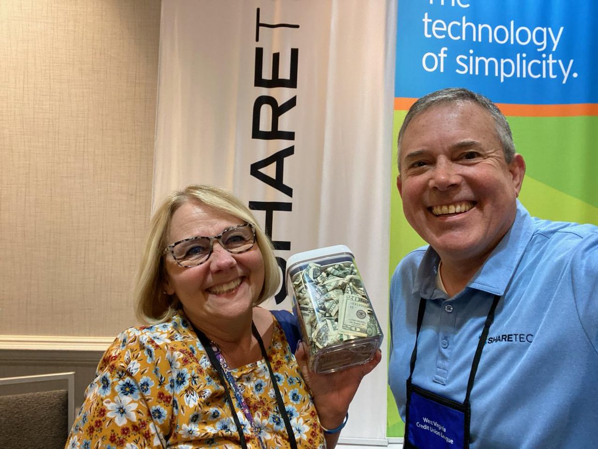 🎉Congrats to our Money Jar Winner from the WV CU League #Converge24 Conference, Joetta Heck from Kemba Charleston FCU!

#Sharetec #CreditUnions #CoreProcessing