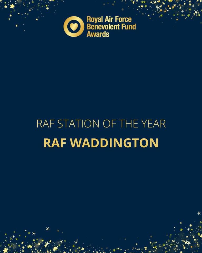 Last night, we won the award again for “RAF Station of the Year” at the @RAFBF Annual Awards Night. The Stn Cdr said “I look forward to another year of amazing fundraising activities and supporting endeavours, which benefits so many from this exceptional RAF charity.”