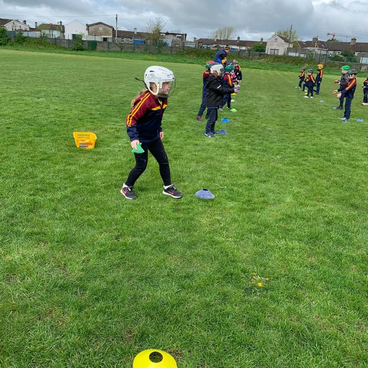 Great start to our Junior Infant hurling and camogie lessons! Big thanks to Stephen @DicksboroGAA 😀