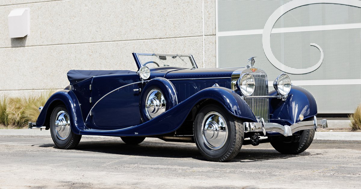 With an impeccable provenance including Dr. Samuel Scher, Richard Paine, and John Mozart, this beautiful 1933 #HispanoSuiza J12 Cabriolet is now in the hands of a new owner. #SOLD for $2,315,000. #MullinCollectionAuction