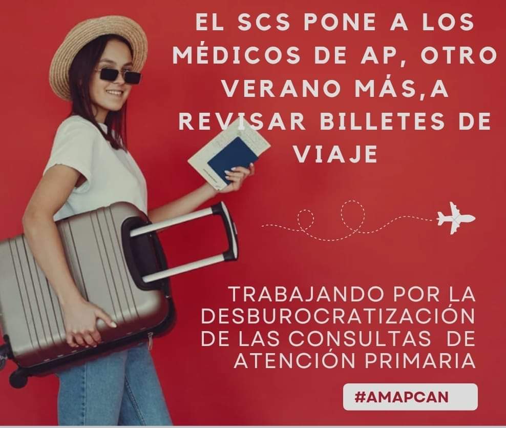 plataforma_ap's tweet photo. EL SCS PONE A LOS MÉDICOS DE FAMILIA DE REVISORES DE BILLETES

Cuando un paciente solicita adelanto de medicación por viaje, el SCS impone que lo tramite su médico y que éste, tras verifique sus billetes y lo tramite a farmacia
¡¡ Absurdo !!

#Desburocratización🙏 
@SanidadGobCan https://t.co/ByYlTzNYy1