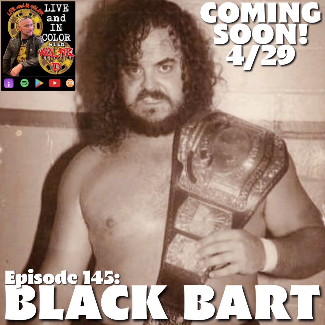 COMING SOON! We welcome Black Bart to the show! We’re talking Crockett, World Class, WWF, WCW and more! We also find out what was gonna happen if @DirtyDMantell , Randy Colley and himself had found Stan Hansen! Don’t miss it!